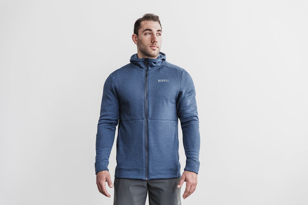 Sweat À Capuche NOBULL Homme Bleu - NOBULL Performance Zip-Up,France (9412-YWOIL)